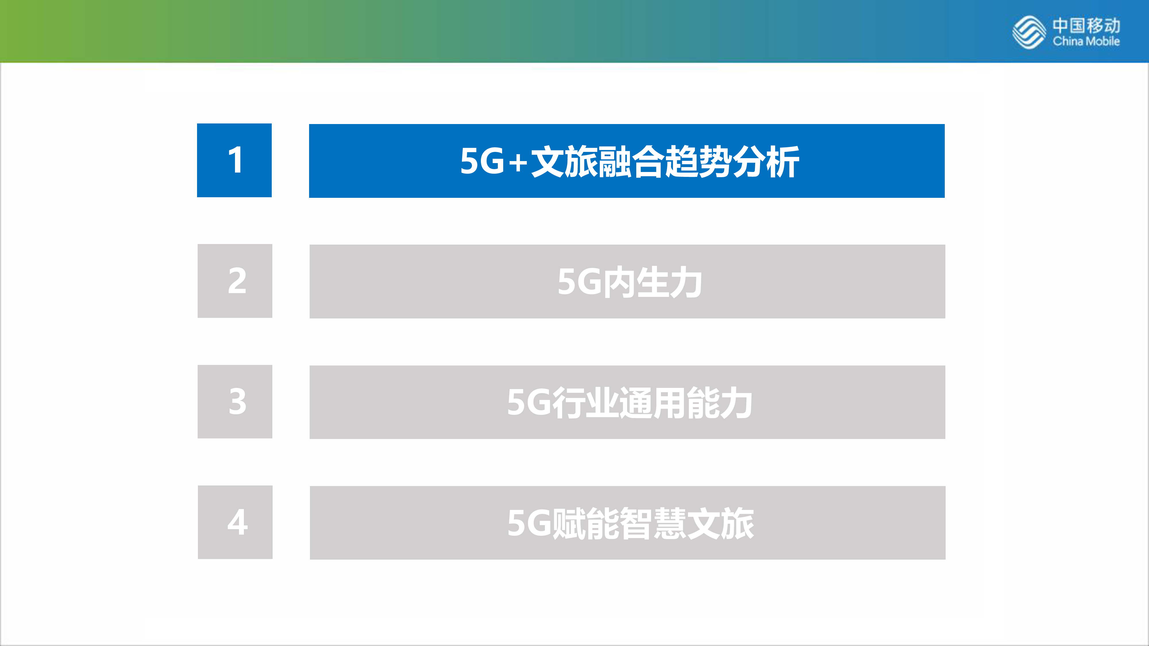 中国移动5G智慧文旅解决方案40页
